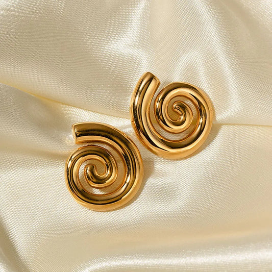 Aretes gold espiral