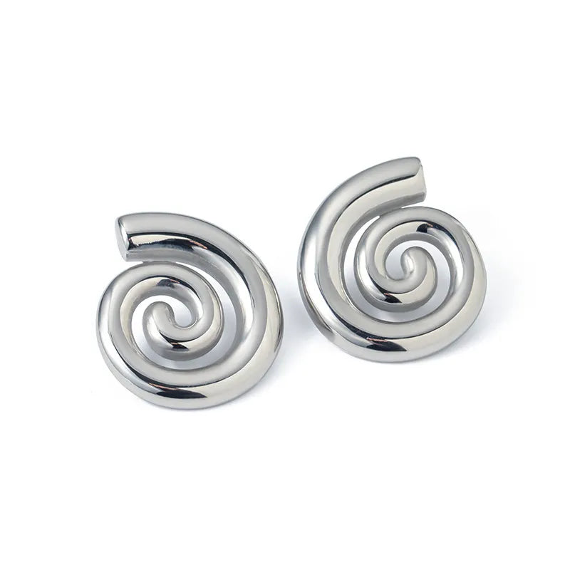 Aretes silver espiral