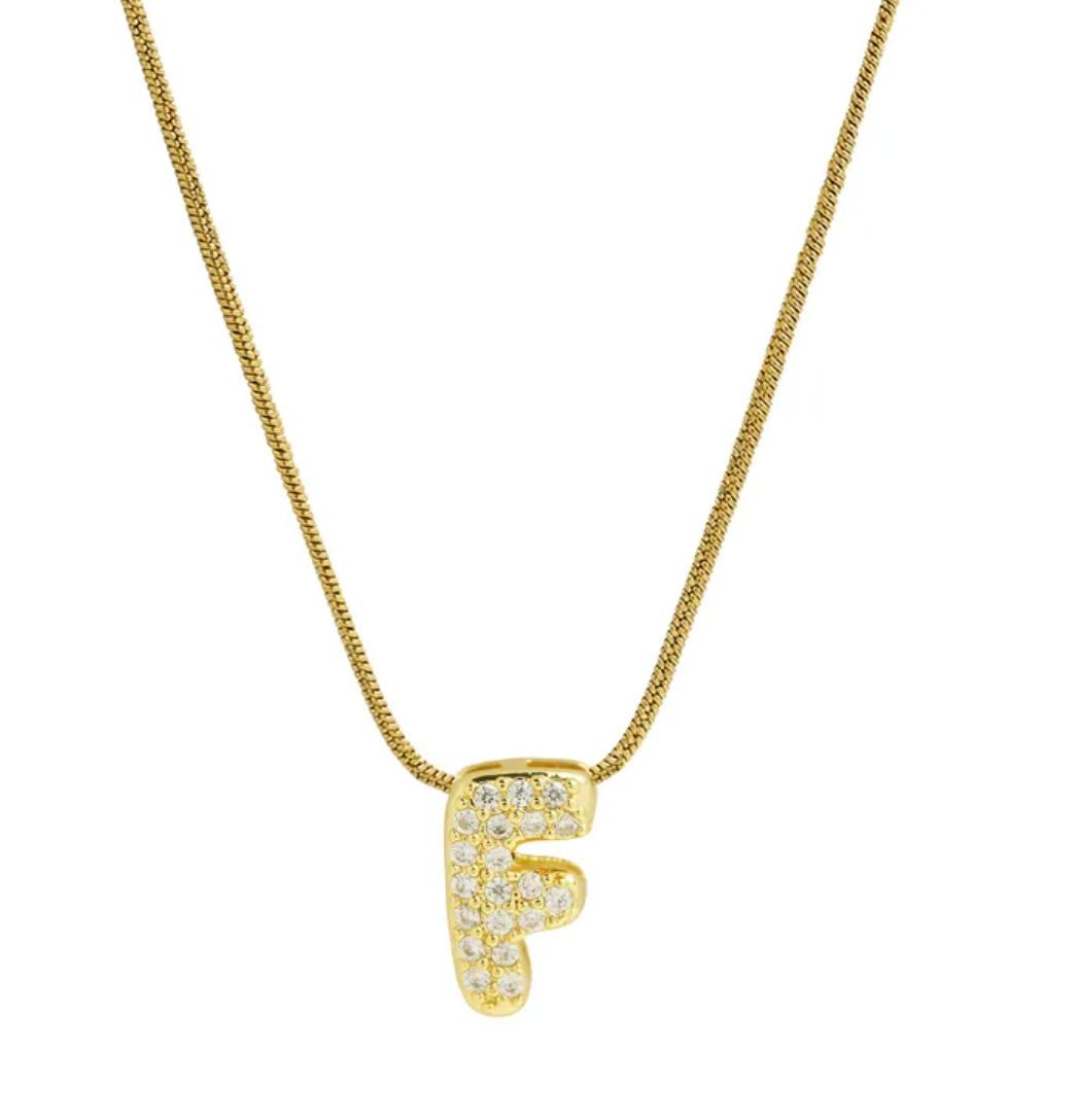 Collar letra zirconias