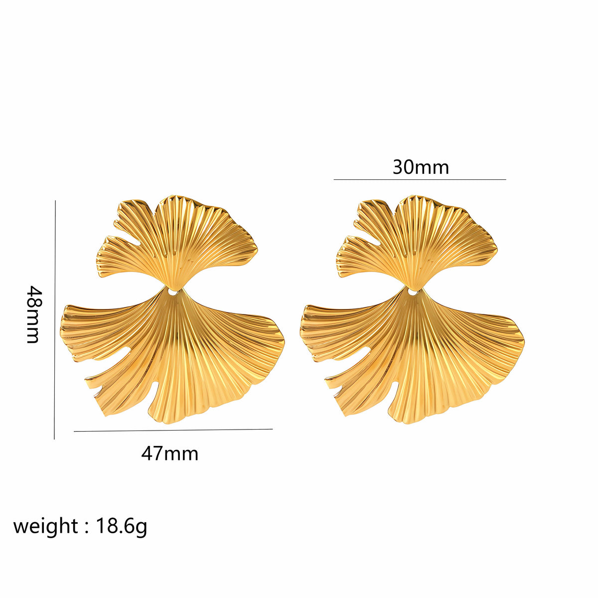 Aretes hoja Ginkgo
