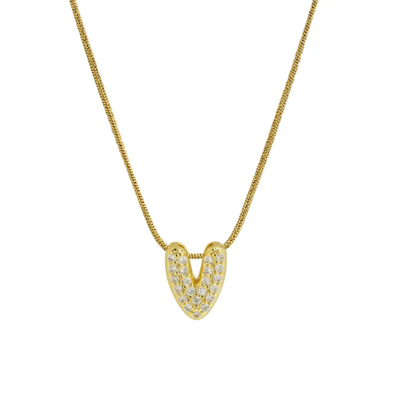 Collar letra zirconias