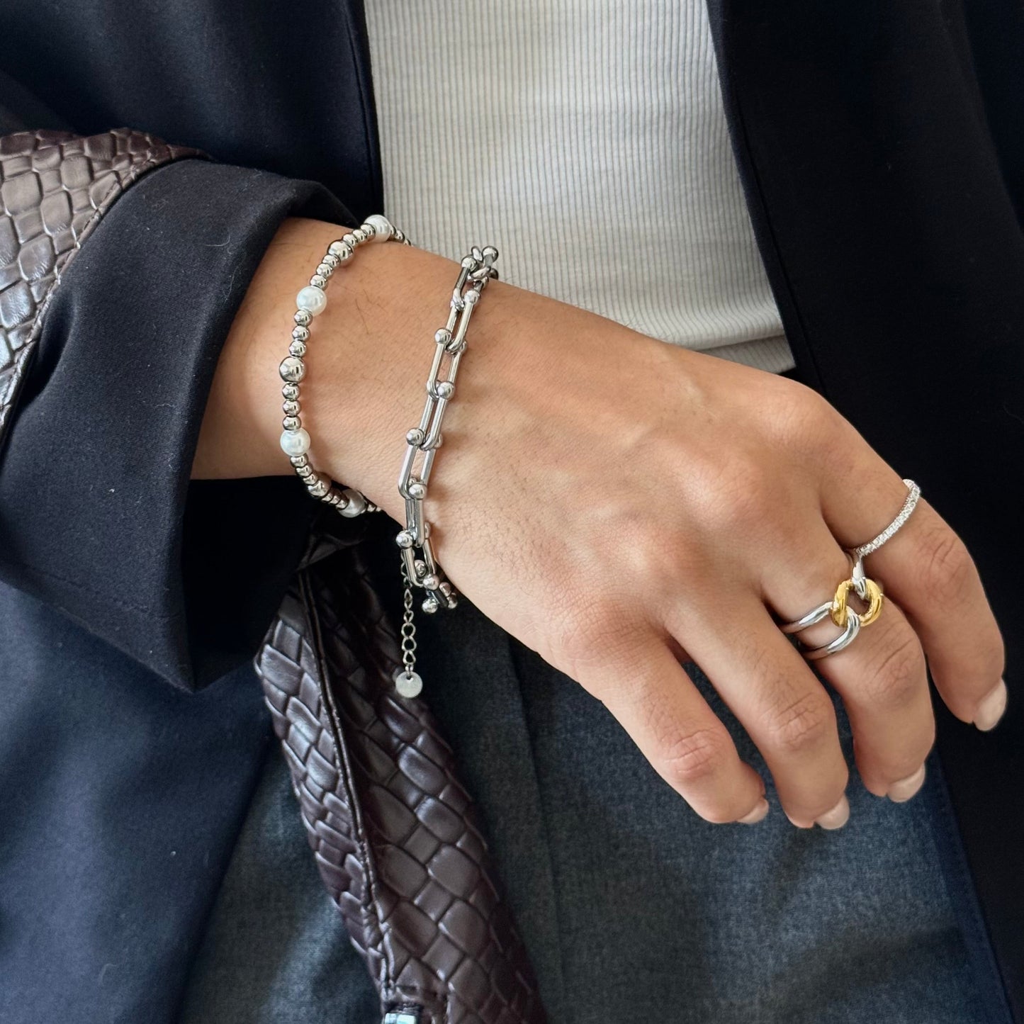 Pulsera chains Plata