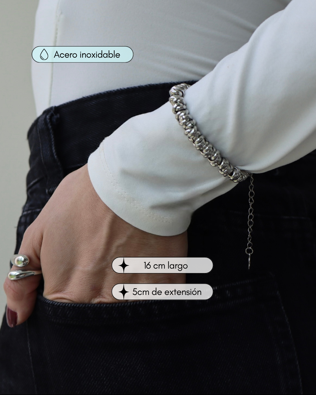 Pulsera Bruselas Plata