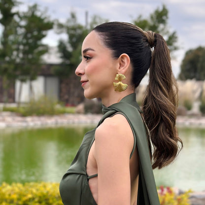 Aretes hoja Ginkgo