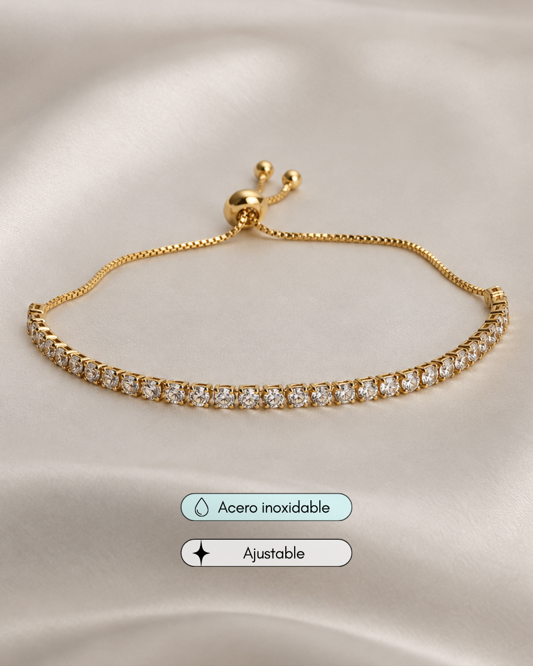 Pulsera tennis ajustable