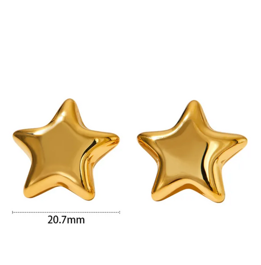 Aretes Star Dorado