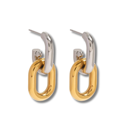 Aretes Clip Bicolor