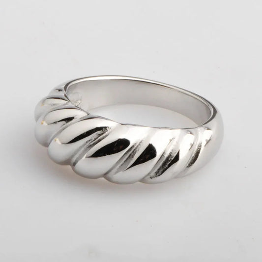 Anillo Croissant Plata