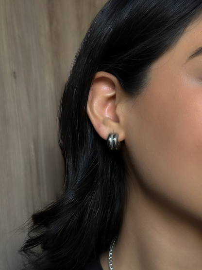 Mini Arracada duo plata