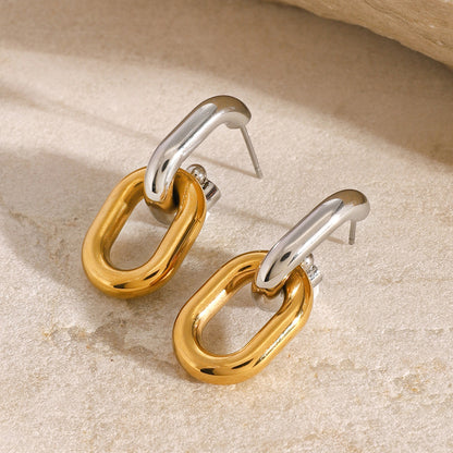 Aretes Clip Bicolor