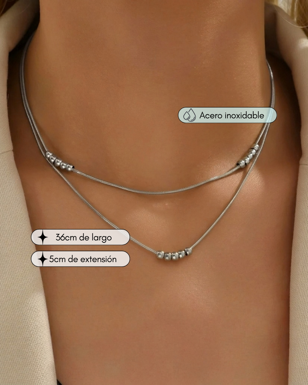 Collar Stacy plata
