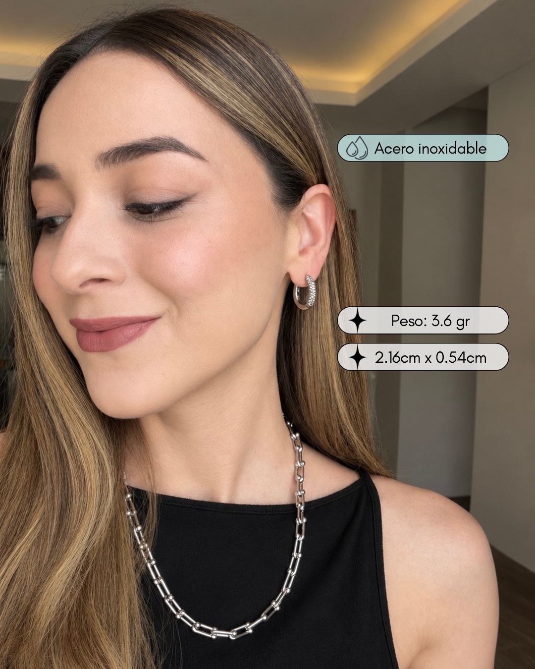 Aretes Ginebra Plata