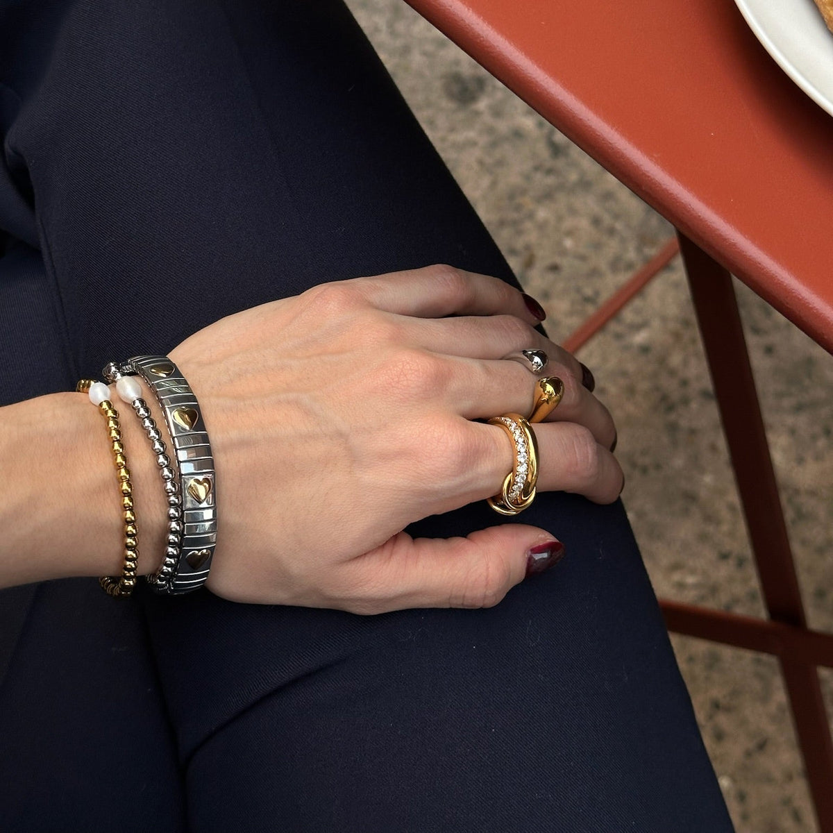 Pulsera silver hearts