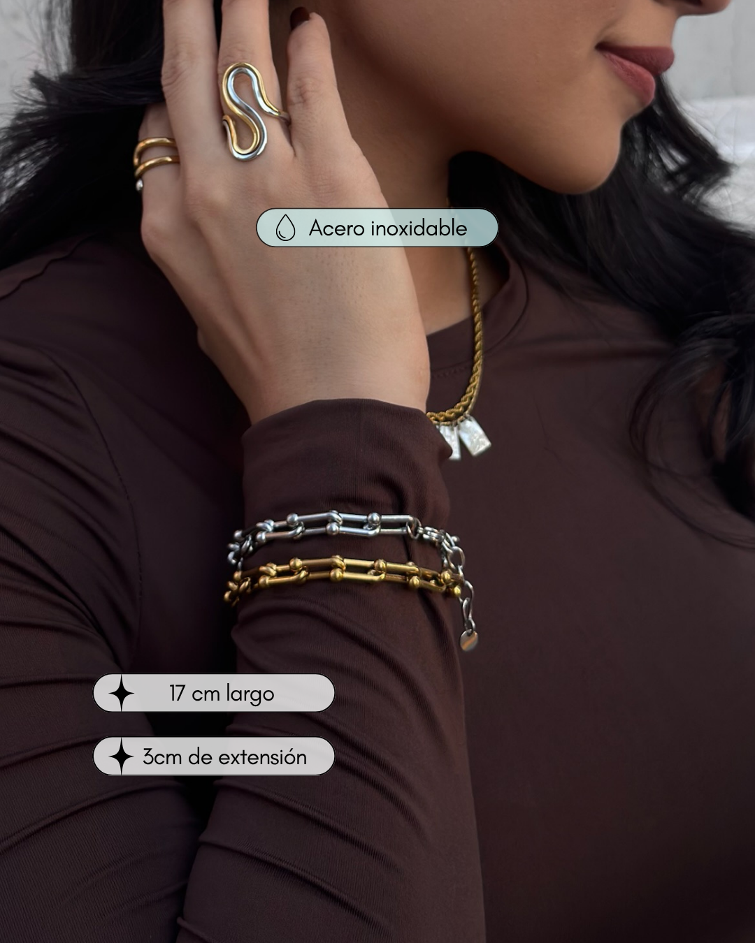 Pulsera chains Plata