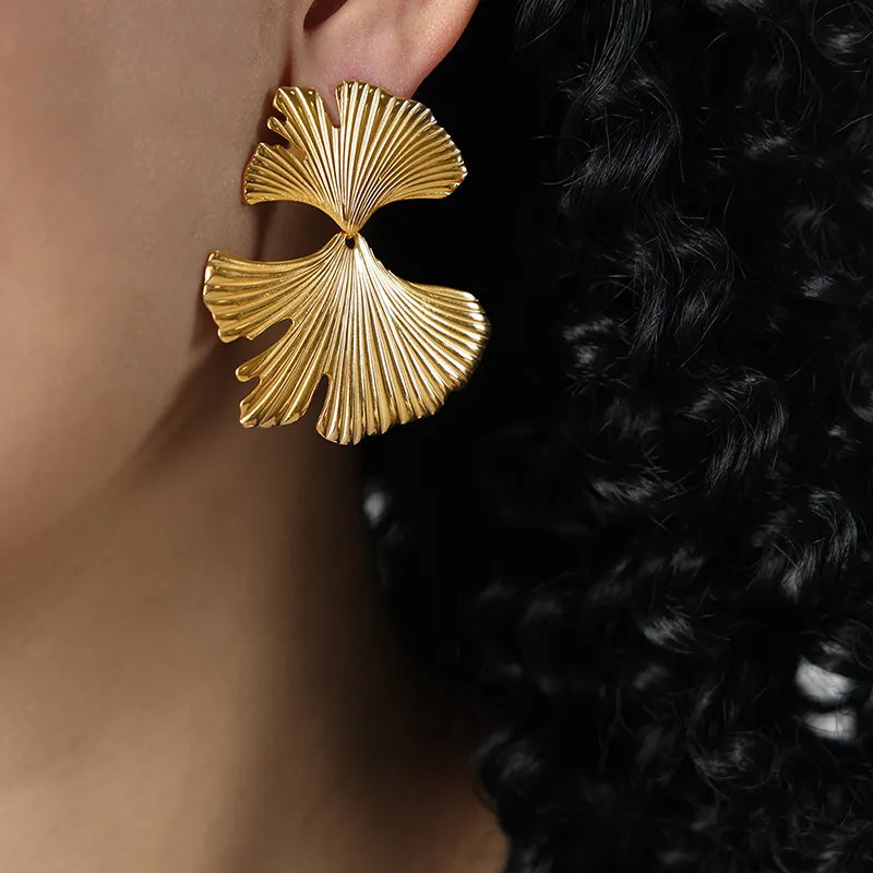 Aretes hoja Ginkgo